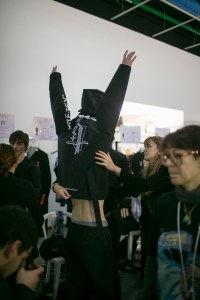 Backstage at Off-White Men's Fall 2018