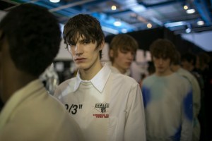 Backstage at Off-White Men's Fall 2018