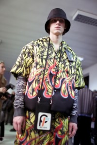 Backstage at Prada Men's Fall 2018