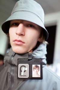 Backstage at Prada Men's Fall 2018