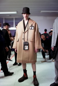 Backstage at Prada Men's Fall 2018