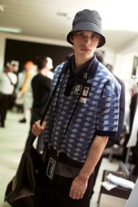 Backstage at Prada Men's Fall 2018