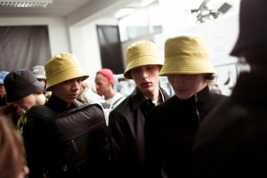 Backstage at Prada Men's Fall 2018