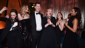 Alexis Bledel, Yvonne Strahovski, Craig Erwich, Elisabeth Moss, Madeline Brewer and Amanda BrugerFOX Golden Globes After Party, Inside, Los Angeles, USA - 07 Jan 2018