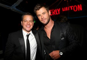 Matt Damon and Chris HemsworthAmazon Golden Globes After Party, Inside, Los Angeles, USA - 07 Jan 2018