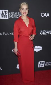 Emilia Clarke arrives at the 2018 Sean Penn J/P Haitian Relief Organization Gala at Milk Studios, in Los Angeles
2018 Sean Penn J/P Haitian Relief Organization Gala, Los Angeles, USA - 06 Jan 2018