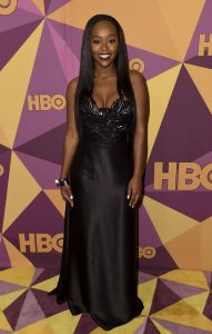 Aja Naomi King arrives at the HBO Golden Globes afterparty at the Beverly Hilton Hotel, in Beverly Hills, Calif
75th Annual Golden Globe Awards - HBO Afterparty, Beverly Hills, USA - 07 Jan 2018