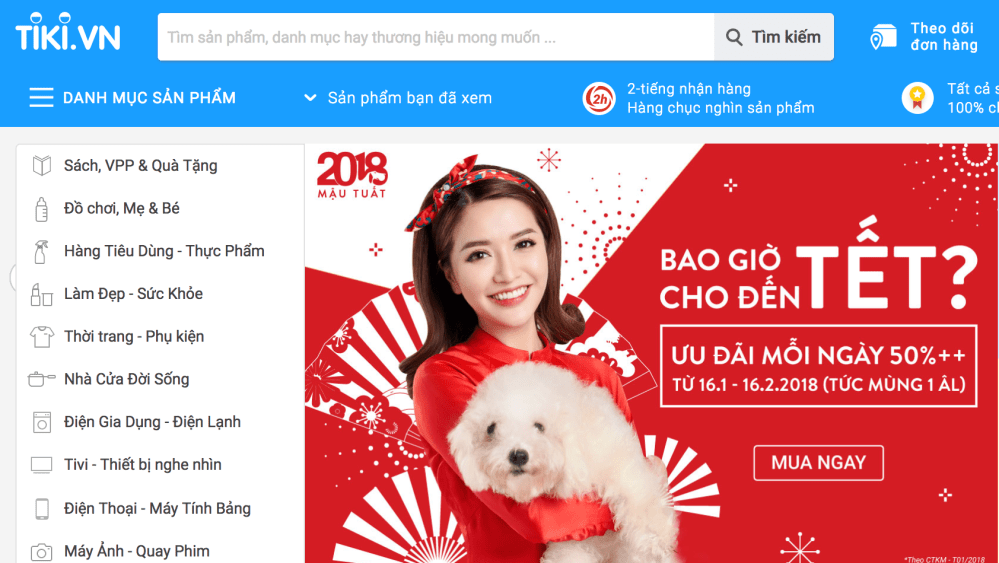 Tik is one of Vietnam's leading full-service ecommerce portals.