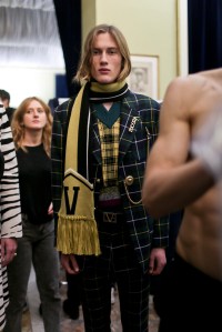Backstage at Versace Men's Fall 2018