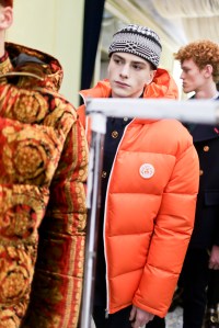 Backstage at Versace Men's Fall 2018