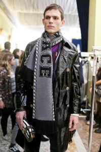 Backstage at Versace Men's Fall 2018