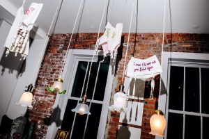 The scene at Zoe Buckman's dumbo studio.
