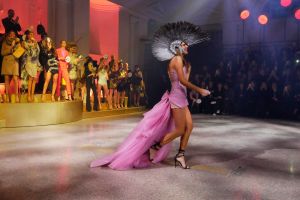 Anna Dello Russo on the catwalk