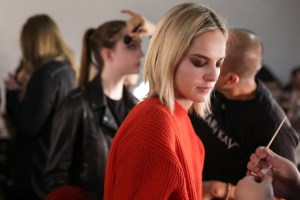 Backstage  at Nicole Miller RTW Fall 2018