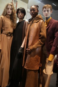 Backstage at Salvatore Ferragamo RTW Fall 2018