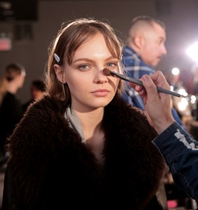 Backstage at Bottega Veneta RTW Fall 2018
