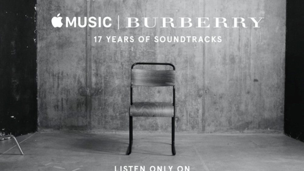 A visual of Burberry's "17 Years of Soundtracks"