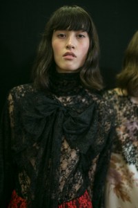 Backstage at Christopher Kane RTW Fall 2018