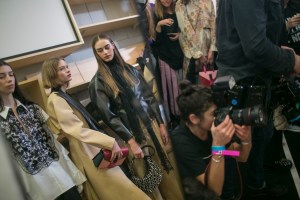 Backstage at Christopher Kane RTW Fall 2018