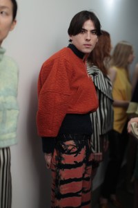 Backstage at Eckhaus Latta RTW Fall 2018