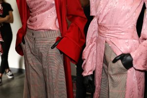 Backstage at Hellessy RTW Fall 2018