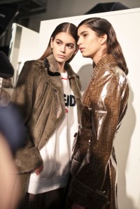 Backstage at Fendi RTW Fall 2018