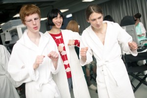 Backstage at Gucci RTW Fall 2018