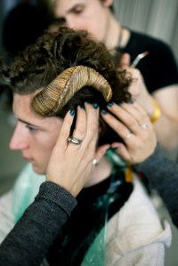 Backstage at Gucci RTW Fall 2018