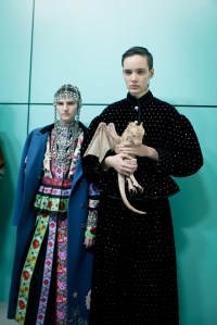 Backstage at Gucci RTW Fall 2018