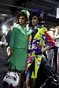 Backstage at Moschino RTW Fall 2018