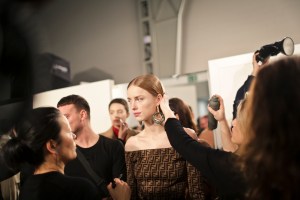 Backstage at Fendi RTW Fall 2018