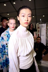 Backstage at Jil Sander RTW Fall 2018