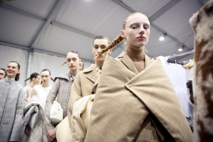 Backstage at Jil Sander RTW Fall 2018