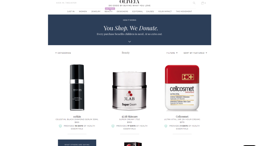Olivela Launches Beauty Category