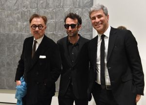 Michael Chow, Alex Israel and Michael GovanThe Broad and Louis Vuitton celebrate Jasper Johns Something Resembling Truth, Cocktails, Los Angeles, USA - 08 Feb 2018