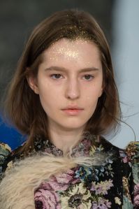 Model on the catwalk - detail
Preen by Thornton Bregazzi show, Detail, Fall Winter 2018, London Fashion Week, UK - 18 Feb 2018