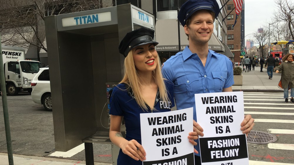 PETA's 'Fashion Police' Write Tickets for Fur-Clad Pedestrians