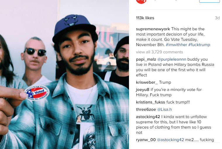 Supreme Endorses Hillary Clinton President