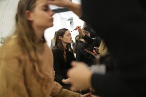 Backstage at Olivier Theyskens RTW Fall 2018