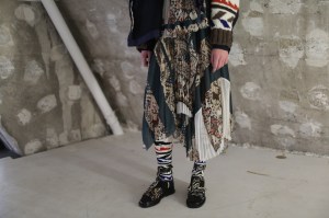 Backstage at Sacai RTW Fall 2018