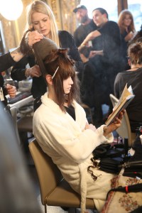 Backstage at Thom Browne RTW Fall 2018