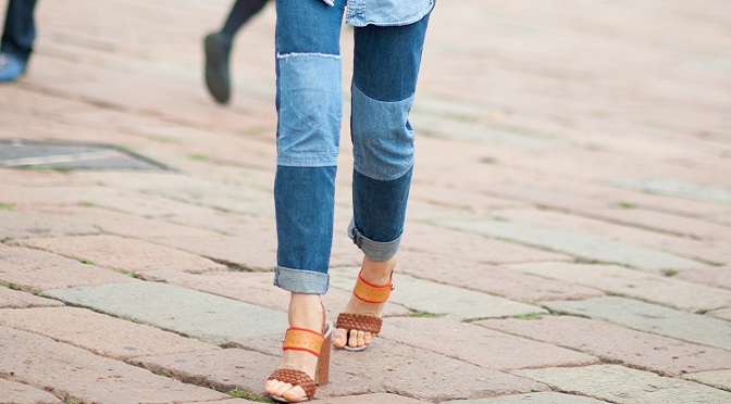 On the Street: Patchwork Denim