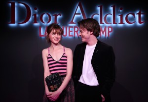Natalia Dyer and Charlie HeatonDior Addict Lacquer Plump event, Arrivals, Los Angeles, USA - 14 Mar 2018