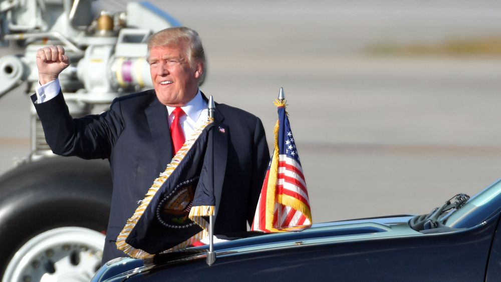 President Donald TrumpDonald Trump arrives at Palm Beach International Airport, USA - 29 Mar 2018