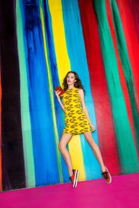 A look from the Alice + Olivia and Donald Robertson capsule collection.