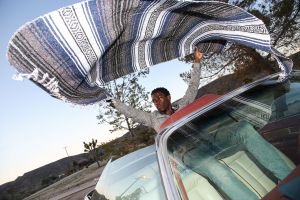 Damson IdrisDior Sauvage party, Pioneertown, USA - 12 Apr 2018