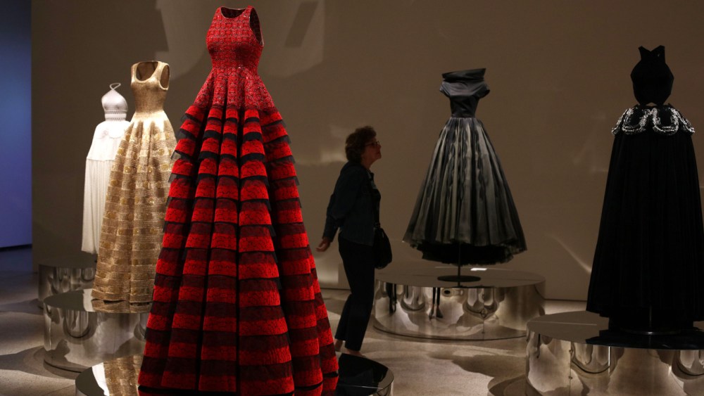 Haute couture creations by the late Azzedine Alaia are on display as part of an exhibition at London's Design Museum