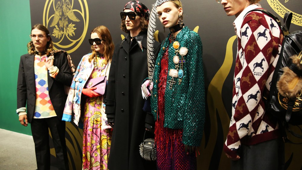 Backstage at Gucci Cruise 2019