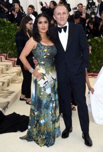 Salma Hayek in custom Altuzarra and Francois-Henri Pinault, Met Gala 2018