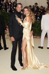 Tom Brady and Gisele Bndchen both in Versace, Met Gala 2018